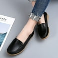 thumbnail image 6 of Women's Casual Loafers Slip On Leather Shoes Lightweight Casual Walking Shoes Female Moccasins Classic Penny Loafer Flats Boat Shoes, 6 of 10