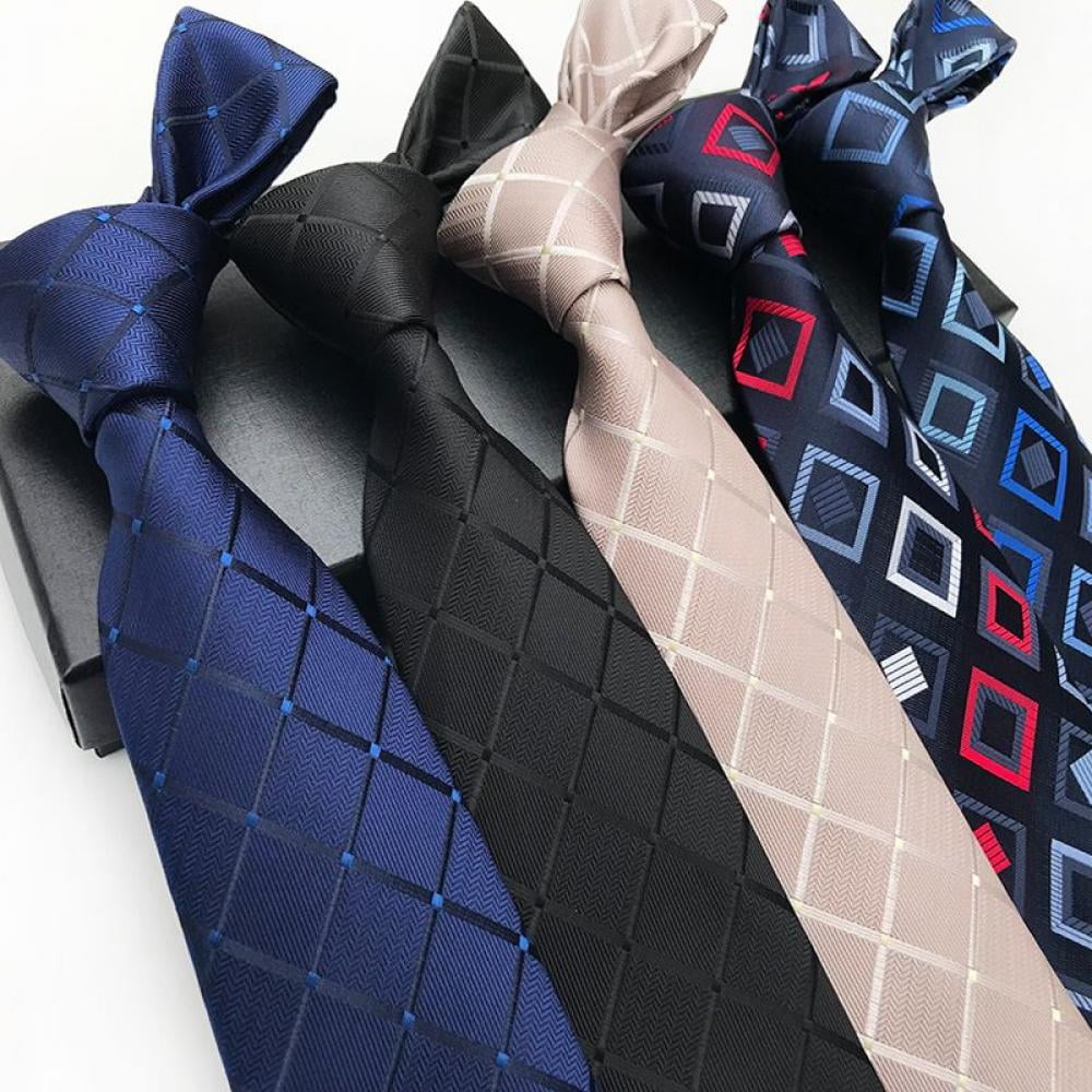 2 Inch Classic Business Men's Ties Stripe Jacquard Woven Unisex Tie Silk Necktie 