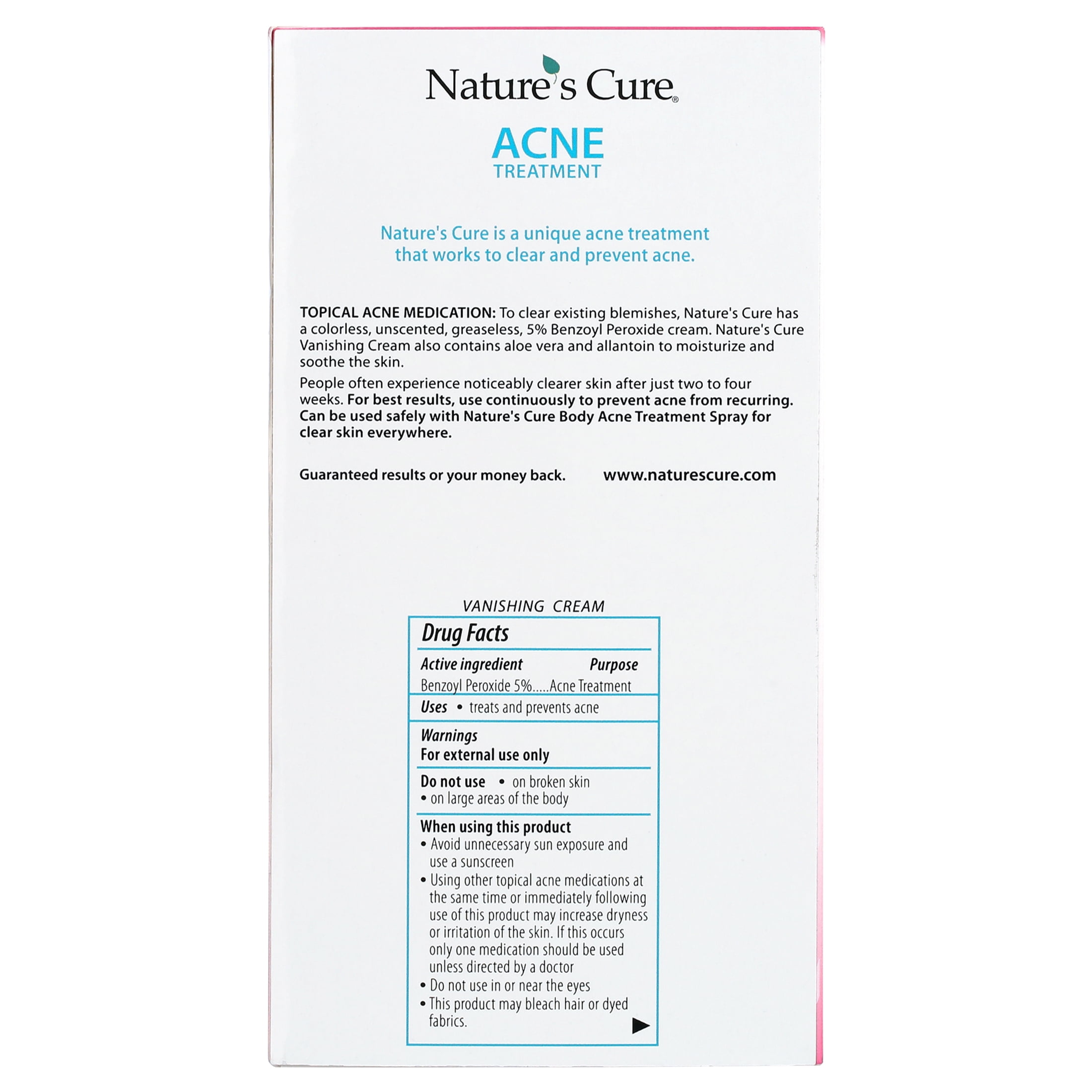 Nature's Cure 2 Part Acne Treatment for Males