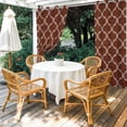 thumbnail image 3 of Outdoor Curtains for Patio Waterproof Moroccan Texture Indoor/Outdoor Curtain Tiebacks Retro Brown Linen Privacy Curtain Sun Block Grommet Drapes for Pergolas Gazebo Porch 2 Panel 54x108 Inch, 3 of 9