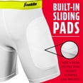 thumbnail image 2 of Pantalones cortos deslizantes de béisbol para jóvenes Franklin Sports, blanco/óptico, 2 of 6