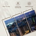 thumbnail image 6 of Elephant Stock Sao Paulo Twilight Glow Wall Art - Horizontal Multi Panel Canvas - Living Room Wall Decor - City Multi Panel - Gray And Beige Decor - 50" x 32", 6 of 8