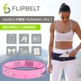thumbnail image 2 of Cinturón FlipBelt para correr con cremallera, talla XL, rosa, 2 of 6