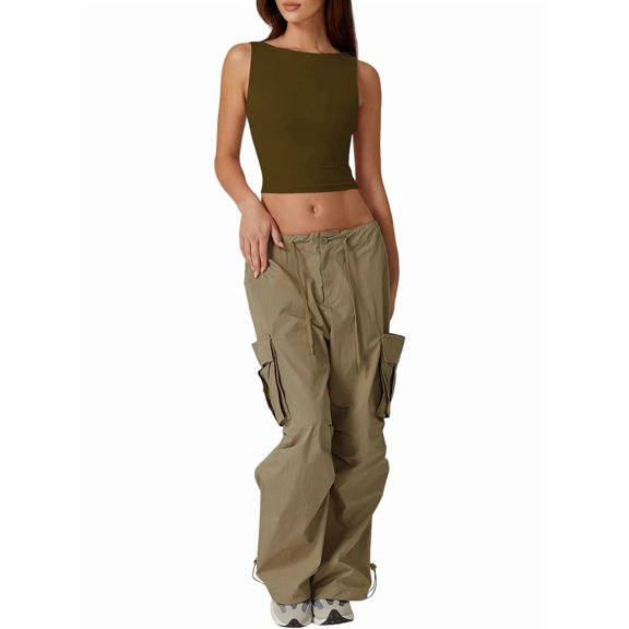 Women Summer Backless Tank Tops Spring Casual Basic Cute 2026 Sleeveless Shirt Vacation Outfit