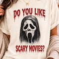 thumbnail image 2 of HD HANDICHI DESIGN Unisex Vintage Scary Movie Cotton Crew Neck T-Shirt, 2 of 5