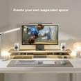 thumbnail image 4 of Monitor Stand Acrylic Dual Monitor Riser Acrylic Monitor stand with Storage Organizer for Computer Laptop Printer TV Oak, 4 of 8