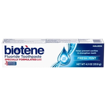 Biotene Original Sugar Free Fluoride Toothpaste for Dry Mouth, Fresh Mint, 4.3 Oz
