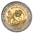thumbnail image 2 of 1990 China 2-Coin 1/2 oz Gold & 1/5 oz Ag Bi-Metallic Panda Set, 2 of 4