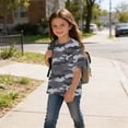 thumbnail image 3 of UQJfacai Girls T Shirts Oversized Short Sleeve Kids Summer Tops Teen Soft Casual Camo Graphic Crewneck Basic Tees 5-15 Years, 3 of 9