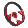 thumbnail image 1 of Car Steering Wheel, 13in PU Stylish Look Impact Proof Enhanced Grip Easy Installation Racing Steering Wheel with Aluminum Frame, for Universal Modification, 1 of 7