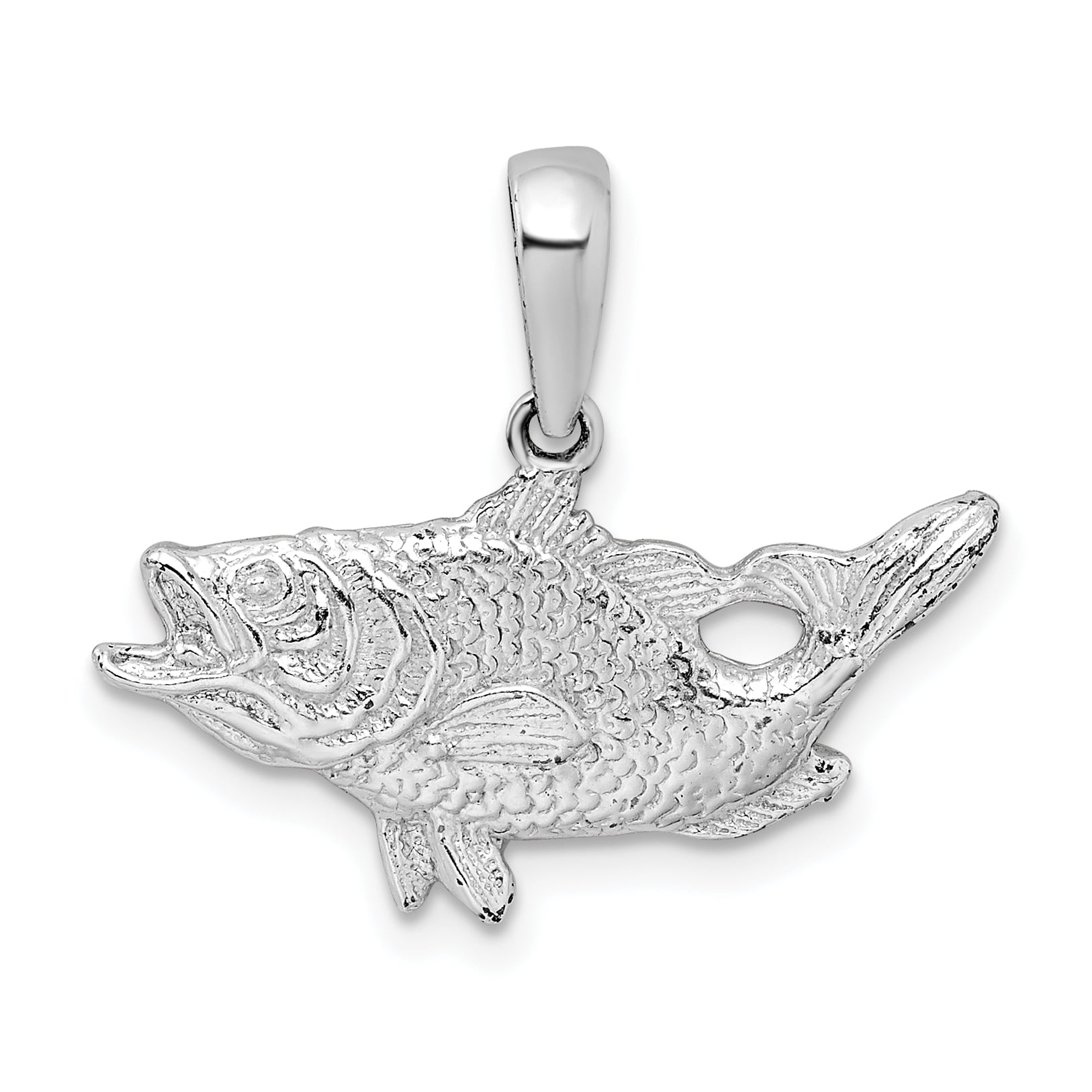 sterling silver bass charm