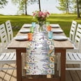 thumbnail image 4 of Table Runners 70 Inches Long Dress Scarves, Watercolor Floral Farmhouse Coffee/Dining/Kitchen Table Decor, Holiday Table Runner, Spring Daisy Sunflowers Wisteria Hummingbird 13x70 Inch, 4 of 9