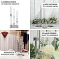 thumbnail image 4 of Efavormart 42" | 8 Arms Silver Cluster Candle Holder With 8 Glass Shades, Large Candle Arrangement, 4 of 6