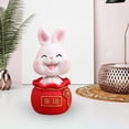 thumbnail image 2 of WLPZXP Chinese Resin Statues Figurine Sculpture, Tabletop Desk Decoration Car Dashboard White Lucky, 2 of 6