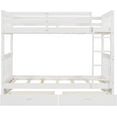 thumbnail image 2 of Twin-Over-Twin Bunk Bed with Ladders and Two Storage Drawers, 2 of 8