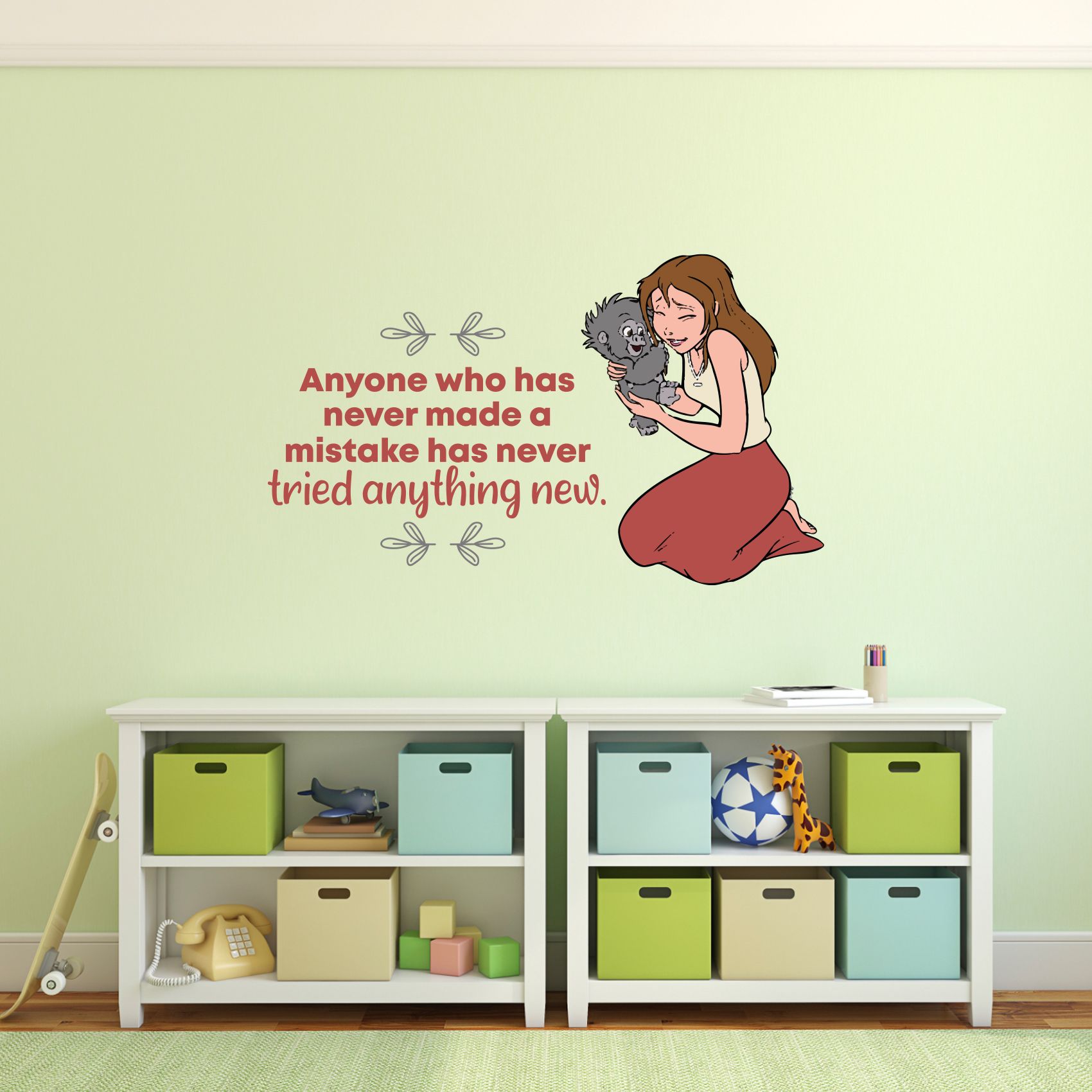 Tarzan Light Switch Decal Nursery Wall Decor iPad Sticker Child Room Wall Art Tarzan and Jane Laptop Decal Kids Room Wall Sticker