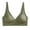 Green, variant on Huanledash Lady Bra Padded Sexy Soft Intimate Solid Color Support Breast Seamless Wire Free V Neck Sports Bra for Daily Wear