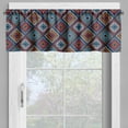 thumbnail image 2 of Ambesonne Aztec Valance Pack of 2, Folk Motifs in Vivid Colors, 54"X12", Night Blue Multicolor, 2 of 5