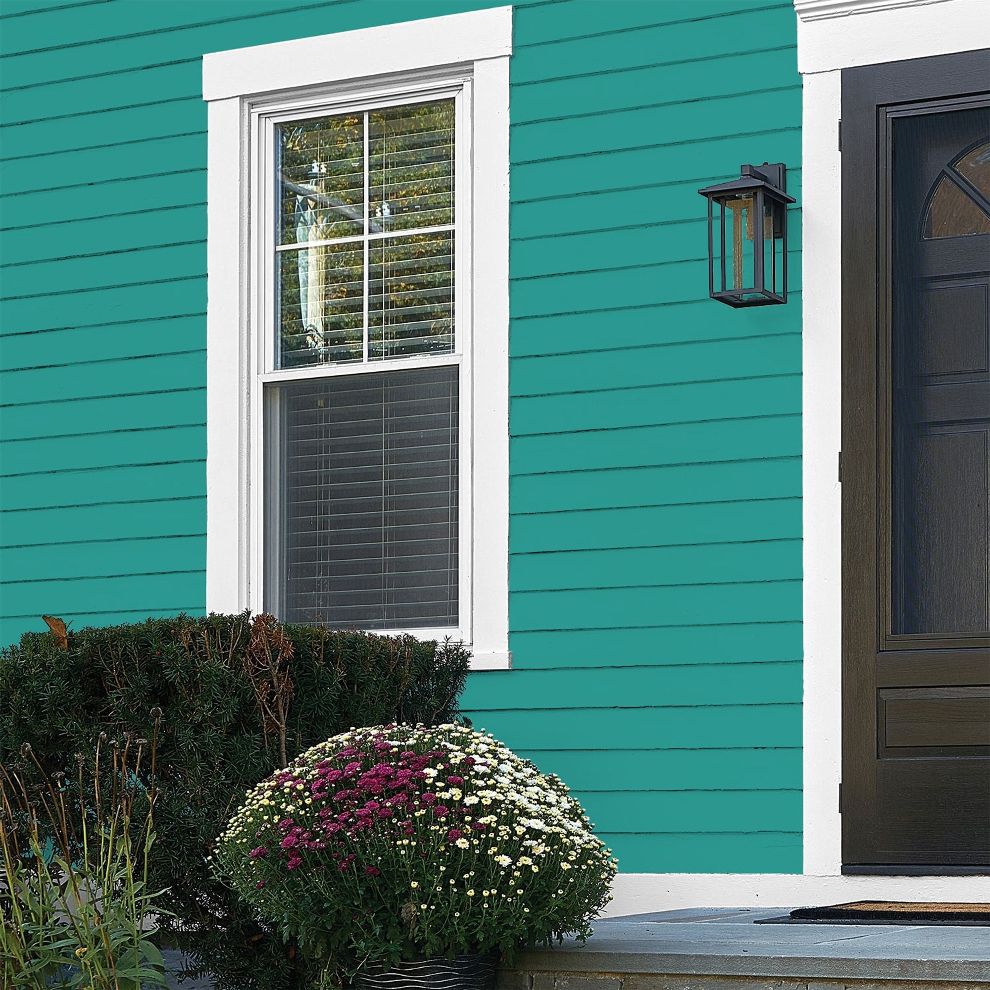 Glidden High Endurance Plus Azure Tide Flat Exterior Paint and Primer, 1 Gallon
