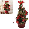 thumbnail image 4 of Tabletop Christmas Tree, Mini Desktop Christmas Tree Waterproof Cute Strong Support Exquisite 7.9in  For Office ANGGREK Rojo, 4 of 8