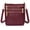 red, variant on FALAN MULE Small Vegan Leather Women Crossbody Shoulder Bag Multi Zipper Pocket Handbag