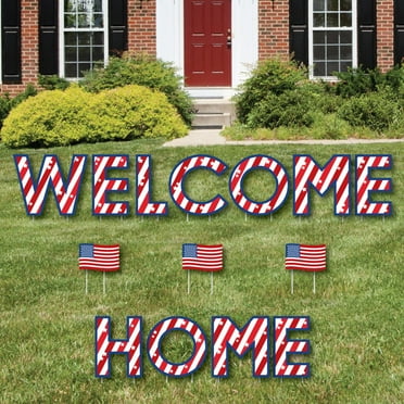 Big Dot of Happiness Welcome Home Hero - Yard Sign and Outdoor Lawn ...