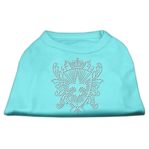 Pet Dog Cat Shirt Rhinestone, "Fleur De Lis Shield"