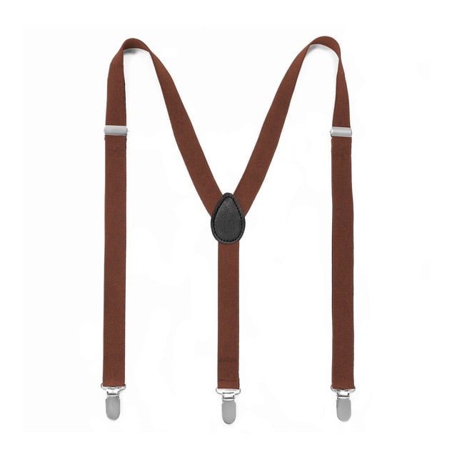 Tirantes elásticos de moda con hebilla y clip para pantalones de adultos, de color sólido, para hombres y mujeres, de 2,5 cm