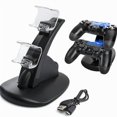 thumbnail image 1 of Dual USB Charge Dock For Sony Playstation 4 Controller Gamepad Handle Cradle Double Charging Charger For PS4 Games Accessories, 1 of 3