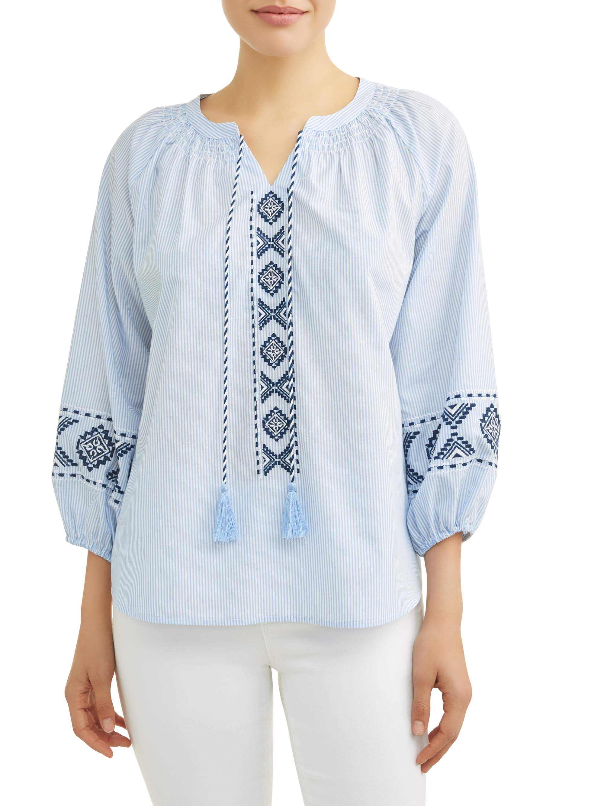 smock neck top