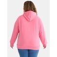 thumbnail image 3 of Time and Tru Women's and Women's Plus Zip Up Fleece Jacket with Hood, Sizes XS-4X, 3 of 5