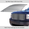 thumbnail image 3 of APS Premium Stainless Steel Chrome 8x6 Billet Grille Compatible with GMC Sierra 1500 2007-2013 Main Upper N19-S46258G, 3 of 7