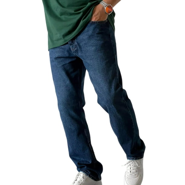 Mens jeans with store ripped bottoms
