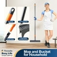 thumbnail image 3 of YOCADA Sponge Mop and Bucket Set with Wringer and 2 Sponge Heads for Floor Cleaning Orange, 3 of 7