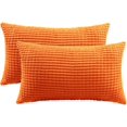 thumbnail image 1 of Fundas de almohada decorativas, juego de 2 fundas de almohada lumbar de pana suave, funda de cojín para decoración del hogar para sofá, cama, sofá, dormitorio, coche, 1 of 5