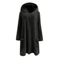 thumbnail image 3 of Lovskoo 2024 Women's Long Sleeve Sherpa Pullover Fuzzy Fleece Sweatshirt Winter Warm Casual Loose Fuzzy Hoodies with Pockets Black, 3 of 4