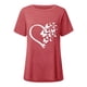 thumbnail image 4 of Pntutb Mujeres Moda Casual Impresión Camisas Manga Corta Suelta Tee tops Túnica Blusa Pntutb Pntutb-8145, 4 of 4