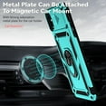 thumbnail image 3 of for iPhone XS Max Case with Camera Lens Cover HD Screen Protector, Dual Layer Military Grade Drop Protection Magnetic Ring Holder Kickstand Protective Phone Case for iPhone XS Max 6.5 inch (Mint), 3 of 17