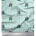 thumbnail image 1 of Soimoi Green Cotton Duck Fabric Bamboo Panda Jungle Print Fabric by the Yard 56 Inch Wide, 1 of 3
