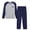 Navy, variant on MoFiz Men's Bamboo Pajamas Set Long Sleeve Crew-Neck Top and Pants with Pockets Loungewear 2-Piece for Men
