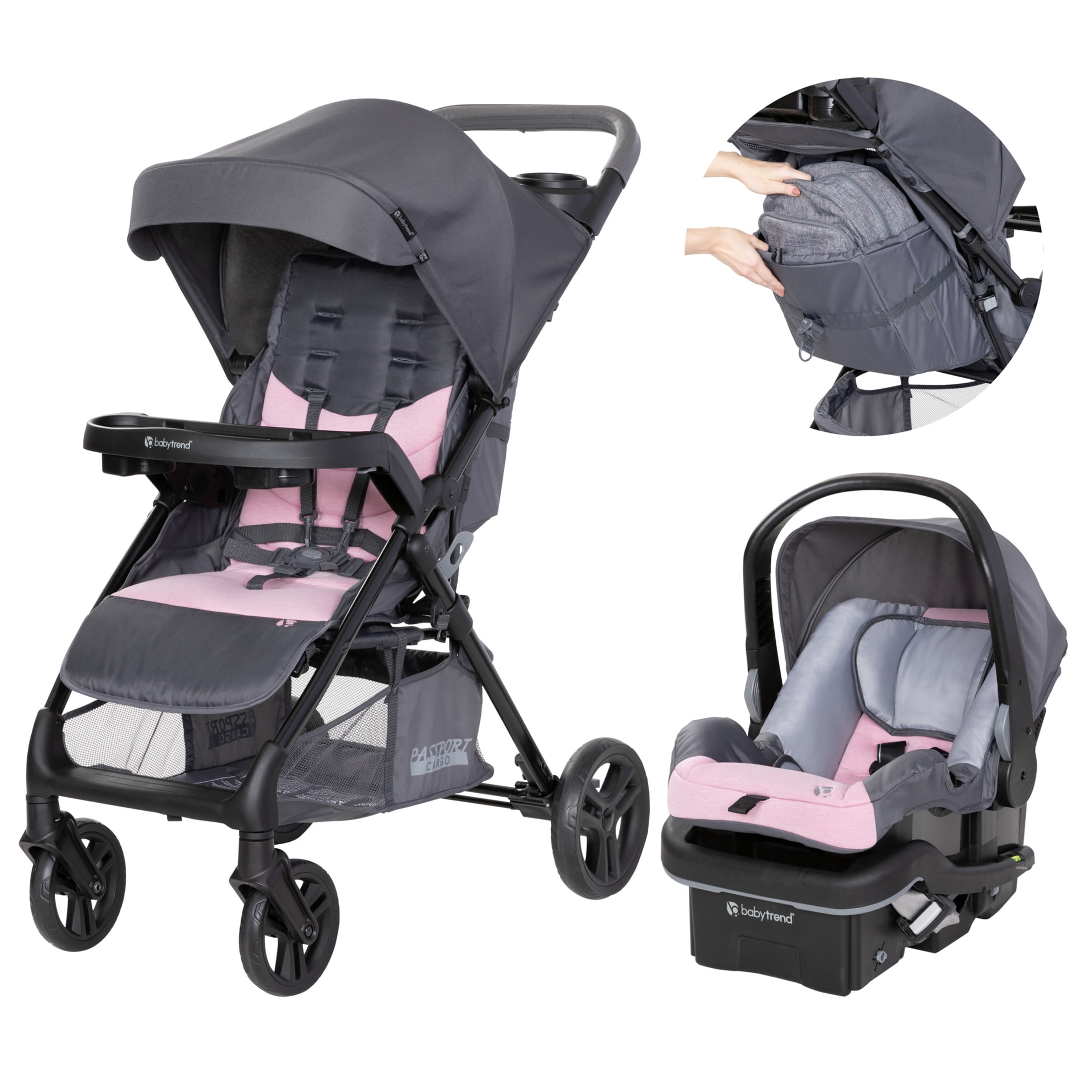 Baby Trend Lightweight Jogger Stroller & Car Seat Combo - Expedition Travel  System, Millennium White - Walmart.com