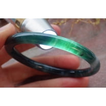 Certified Icy Green Burma Natural A JADE Jadeite Circle Bangle Bracelet 55 mm 652051 TN