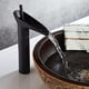 thumbnail image 2 of Grifo de lavabo monomando, cascada, monomando, negro, Retro, monomando, grifo de lavabo de latón, grifo de baño de encimera alta, 2 of 5