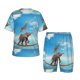 thumbnail image 1 of Balery Elephant Giraffe Conjunto de Pijama Infantil de Manga Corta con Estampado – Ropa de Dormir de Algodón Suave-Medium, 1 of 6