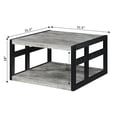 thumbnail image 6 of Convenience Concepts Monterey Square Coffee Table with Shelf, Faux Birch, 6 of 6