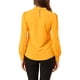 thumbnail image 3 of BLUSA CON CUELLO ALTO PLISADA Y BOTONES PARA MUJERES INSPIRE CHIC 3XL AMARILLO BRILLANTE, 3 of 7