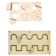 thumbnail image 1 of Montessori Child Busy Board Part Fine Motor Skill para Regalos de cumpleaños Coincidencia de formas y doble pista CUTICAT Tablero ocupado Montessori, 1 of 8