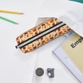 thumbnail image 6 of Cauagu Autumn Leaves 2 Print Leather Pencil Pen Case - Stationery Bag Portable Stationery Bag Big Capacity Pencil Pouch Cosmetic Organizer Bag for Men & Women, 6 of 7