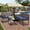 4PCS/Gray Rattan/Blue Cushions, variant on Ainfox 4-Piece Outdoor Wicker Patio Set with Cooler Storage Box, Gray Rattan & Blue Cushion