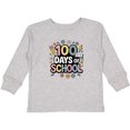 thumbnail image 3 of Inktastic 100 Days of School Girls Long Sleeve Toddler T-Shirt, 3 of 5